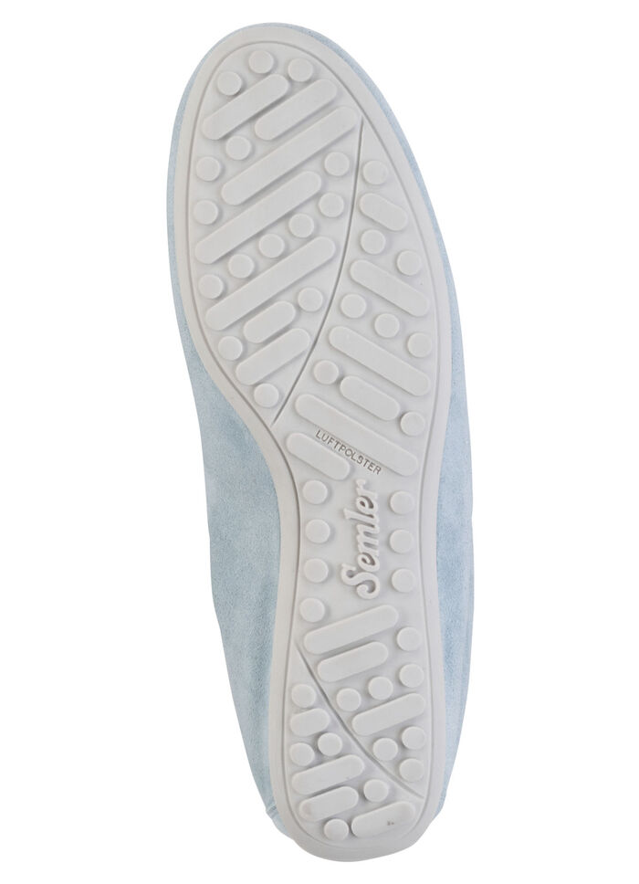 ELENA EDEN Slipper aus weichem Veloursleder mit luftiger Perforation HELLBLAU