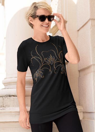Shirt mit Stra&szlig;zier 