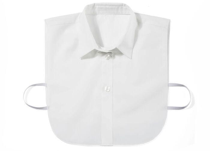 Klaus Modelle, Damen-Blusenkragen, aus feinem Popeline WEISS