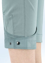 7/8-lange Hose mit kontrastfarbenem Zierband JADEGRÜN