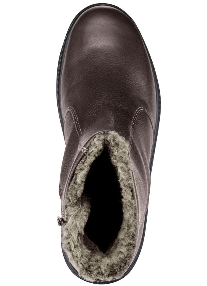 GINO GALANTE, gef&uuml;tterte Herren-Stiefel, Winterschuhe, mit Lammfell MOKKA