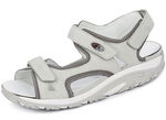 Waldläufer, sportliche Damen-Sandalen, Weite H, mit herausnehmbarem Fußbett EISGRAU-GRAFIT