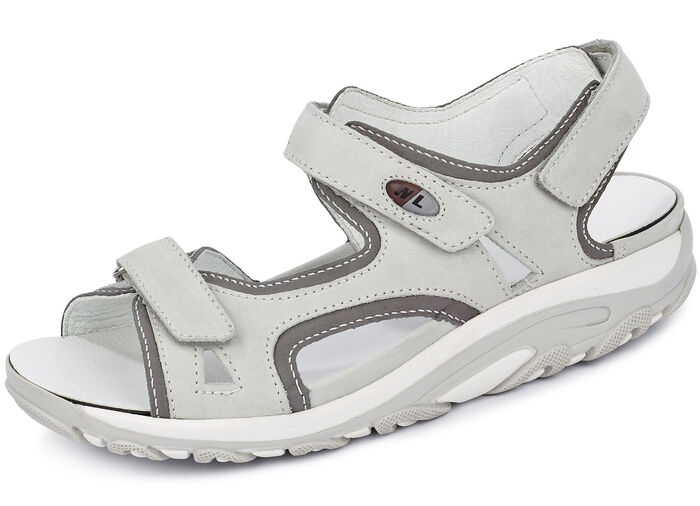 Waldläufer, sportliche Damen-Sandalen, Weite H, mit herausnehmbarem Fußbett EISGRAU-GRAFIT