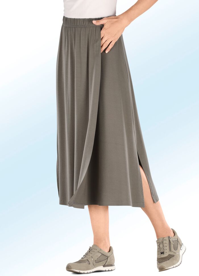 Rock in interessanter Wickeloptik KHAKI