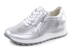 Waldläufer, sportliche Damen-Sneaker, Weite H, mit herausnehmbarem Fußbett SILBER