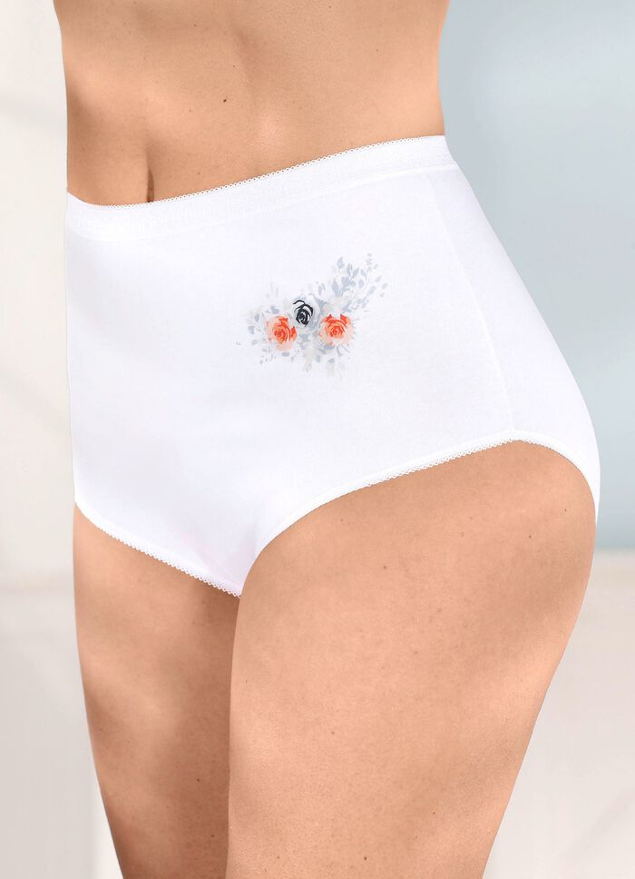 F&uuml;nferpack Slips mit Blumemotiv 