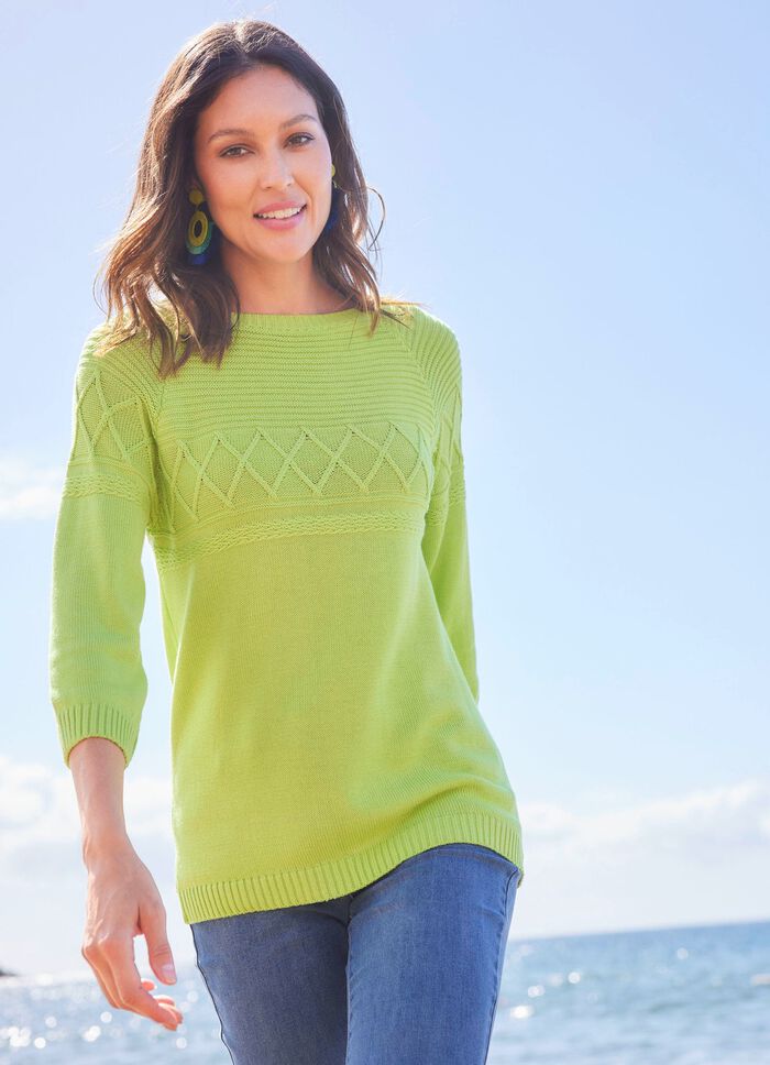 Pullover in Strukturmustermix 