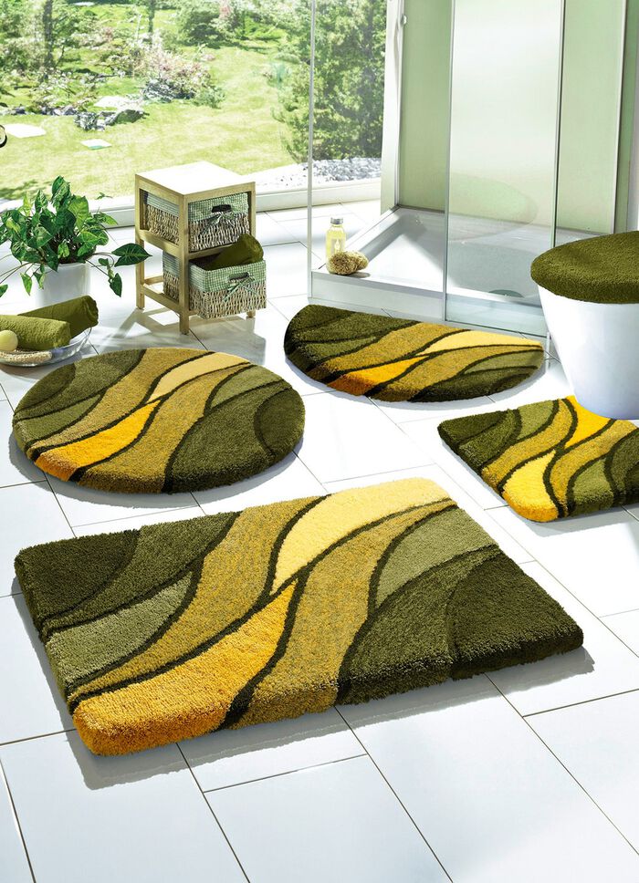 Kleine Wolke Badgarnitur in Table Tuft Qualität GRÜN