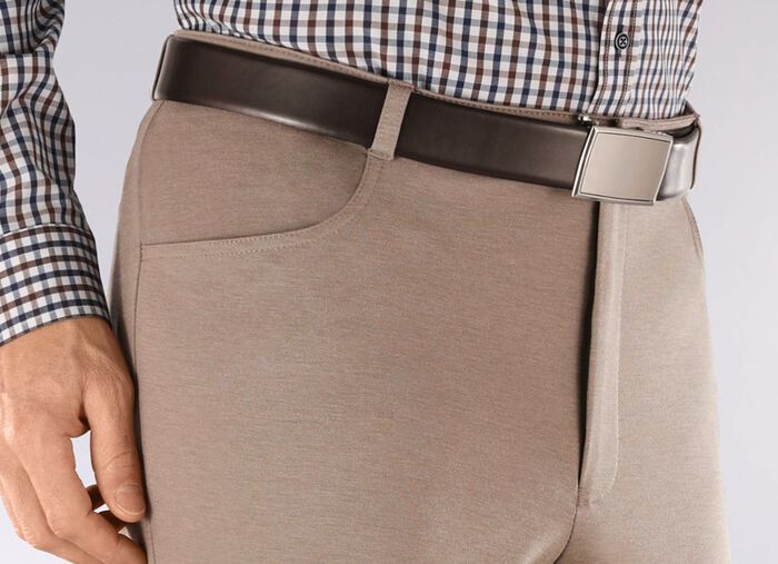 Herren-G&uuml;rtel, 3,5 cm breit mit Automatikverschluss DUNKELBRAUN