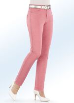 Edel-Jeans mit Zierband und Strasssteinen FLAMINGO