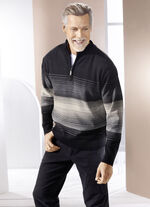 Troyer mit Stehkragen in 2 Farben ANTHRAZIT-ECRU