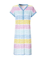 Nachthemd, Kurzarm mit Knopfleiste 