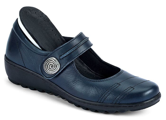 Gemini Slipper aus Rind-Nappaleder MARINE
