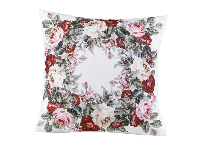 Aussdrucksstarke Tischdecke mit bezauberndem Rosen-Dessin ECRU-BUNT