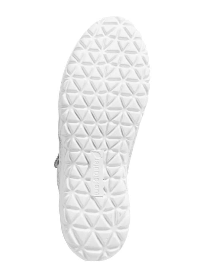 Waldl&auml;ufer Schn&uuml;rschuh mit floral bedrucktem Elastikmaterial SILBER-WEISS