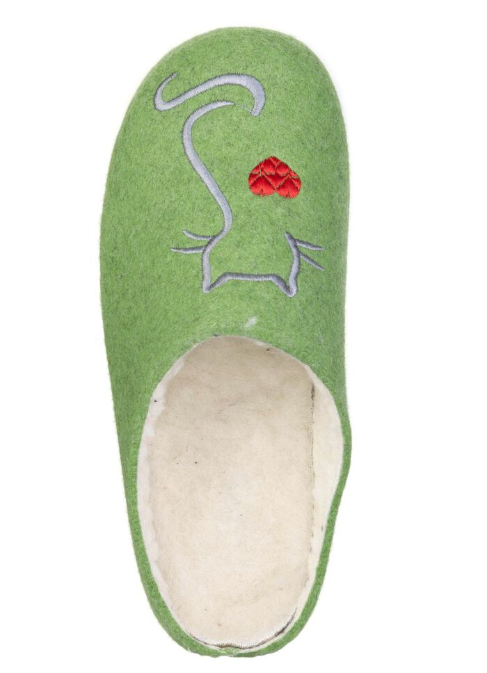 Warme Damen-Hausschuhe, mit Wolle 