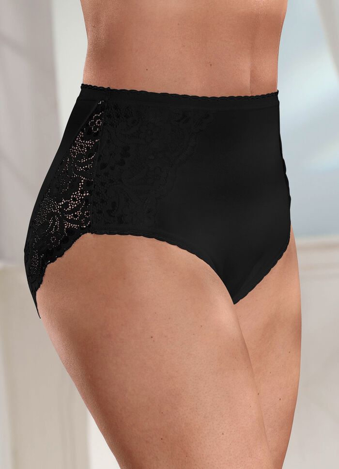 Laurina Dreierpack Slips mit Elastikspitze 