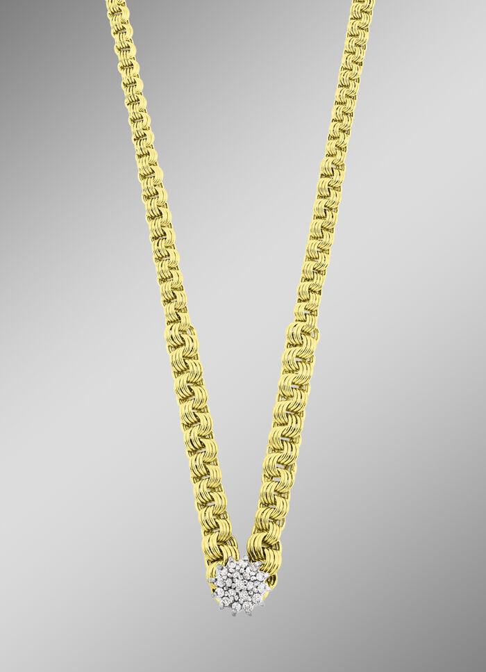 Handgefertigte Halskette mit Brillanten 