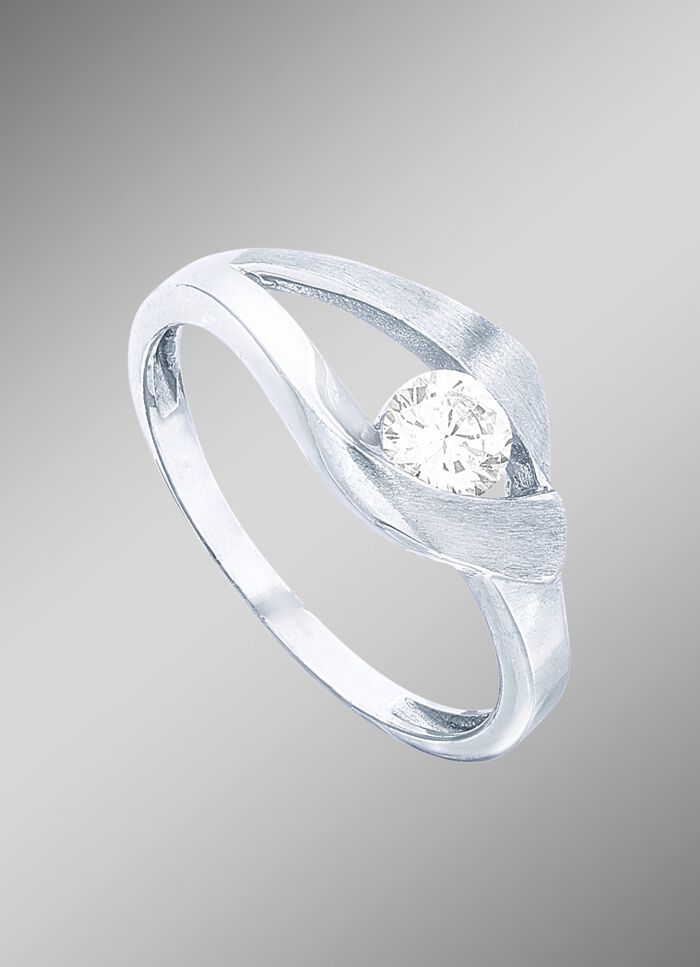 Zauberhafter Damenring mit synth. Zirkonia 