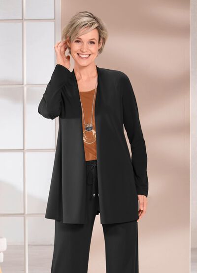 Shirtjacke in verschlussloser Form in 4 Farben 
