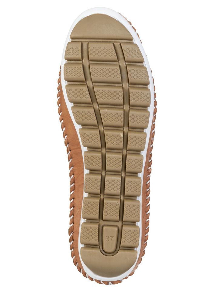 Gemini, sommerlicher Damen-Sabot, Weite G, mit herausnehmbarem Fu&szlig;bett COGNAC