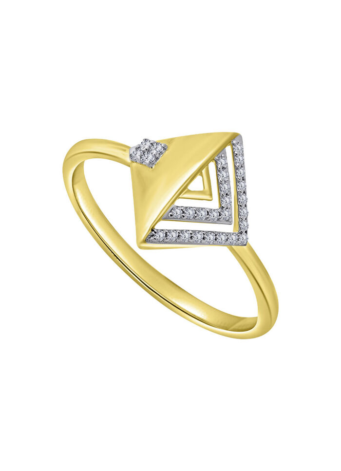 Edler Damenring mit Diamanten 