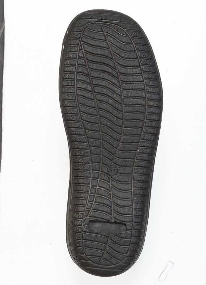 ELENA EDEN, klassische Damen-Slipper, Weite G, mit herausnehmbarem Fu&szlig;bett BURGUND-SCHWARZ