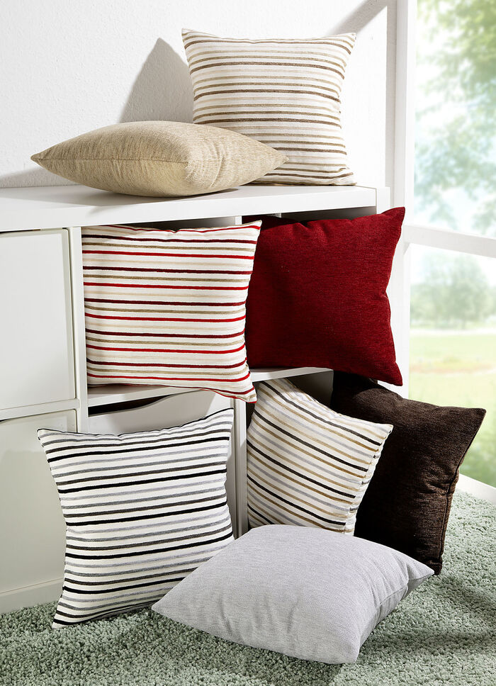 Kissenbezug im Streifen-Design BORDEAUX