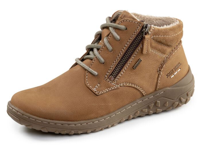 Josef Seibel, gefütterte Damen-Boots, Winterschuhe, Weite G, mit herausnehmbarem Fußbett CAMEL
