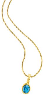 Edle Unikate: Anh&auml;nger mit T&uuml;rkis, beh., und mit Matrix 