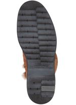 Waldl&auml;ufer Schn&uuml;r-Stiefelette mit kuscheligem Kragen aus Lammfell 