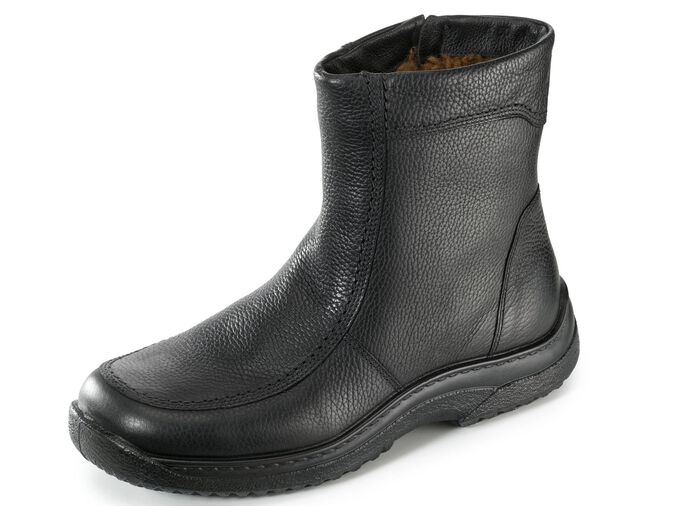 Stiefel mit echtem Lammfellfutter SCHWARZ