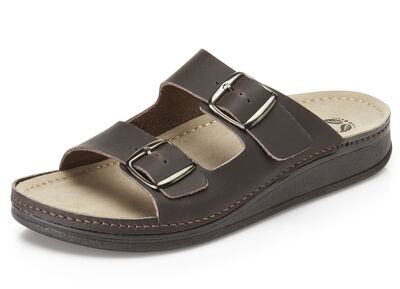 Mubb, bequeme Herren-Pantoletten, Weite H, aus Leder  Mubb, bequeme Herren-Pantoletten, Weite H, aus Leder