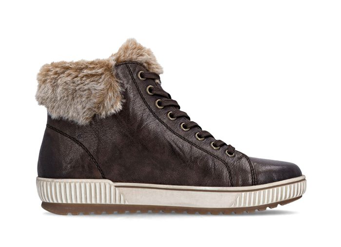 Remonte, gef&uuml;tterte Damen-Boots, Winterschuhe, Weite G, mit herausnehmbarem Fu&szlig;bett DUNKELBRAUN