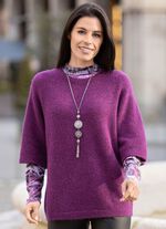 Pullover in superflauschiger Qualit&auml;t MAGENTA MELIERT