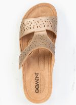 Gemini, bequeme Damen-Pantoletten, Weite G, mit Klettverschluss ALTGOLD