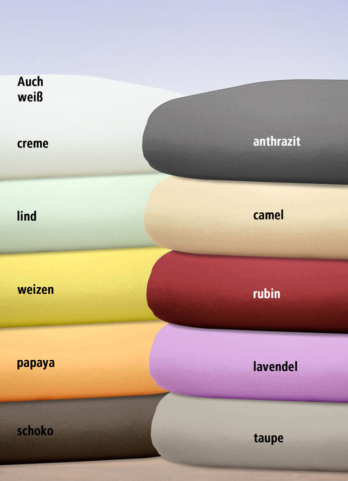 Luxuszwirn-Jersey-Spannbetttuch mit Elasthan CAMEL
