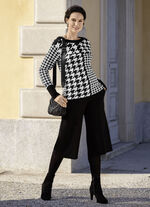 Pullover mit Hahentrittmuster 