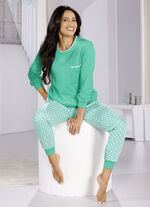 Interlock Schlafanzug, Langarm sowie Bündchenabschlüssen 