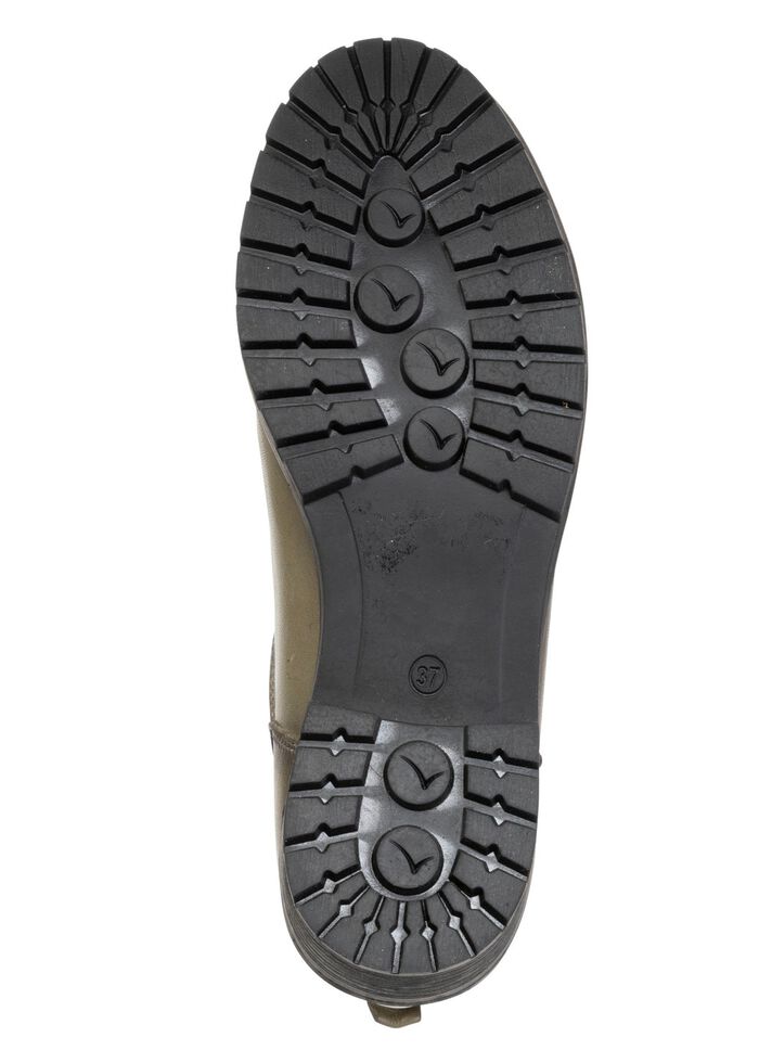 ELENA EDEN, klassische Damen-Stiefeletten, WInterschuhe, mit herausnehmbarem Fu&szlig;bett KHAKI