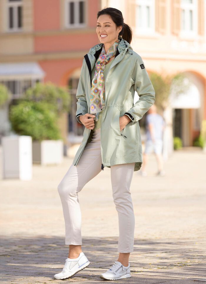 Funktions-Kurzmantel mit fester Kapuze LINDGRÜN