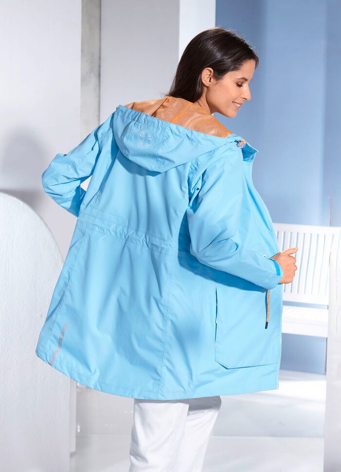 Funktions-Longjacke mit fester Kapuze 