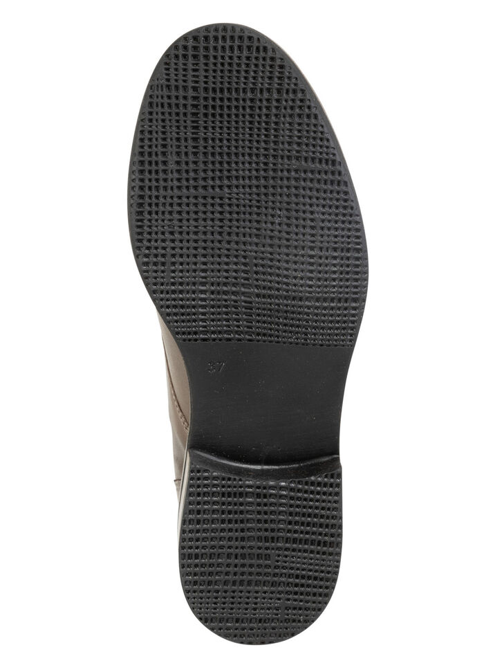 Andrea Conti Schnür-Stiefelette aus Rind-Nappaleder TAUPE