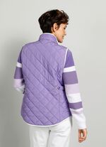 Steppweste mit Kontrastpaspelierung LILA