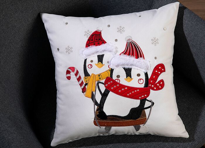Kissenbezug Pinguine mit Rei&szlig;verschluss 