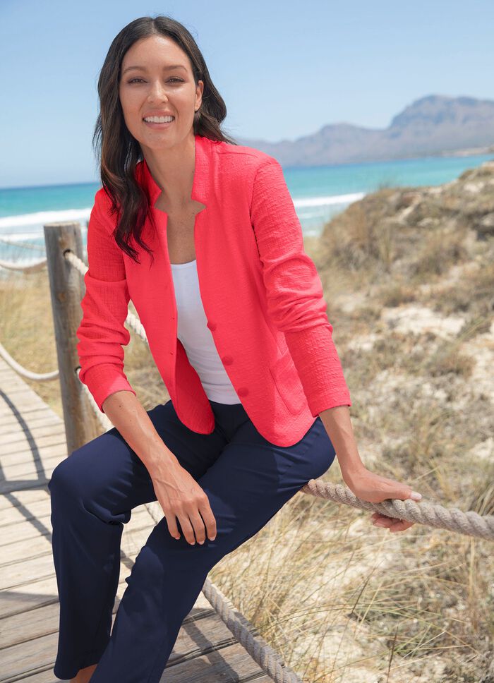 Blusenblazer mit Schulterpolstern KORALLE