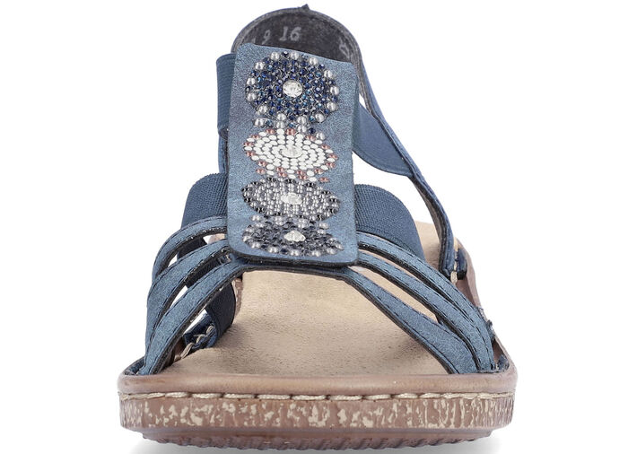 Rieker Sandale mit Glitzersteinchen JEANSBLAU