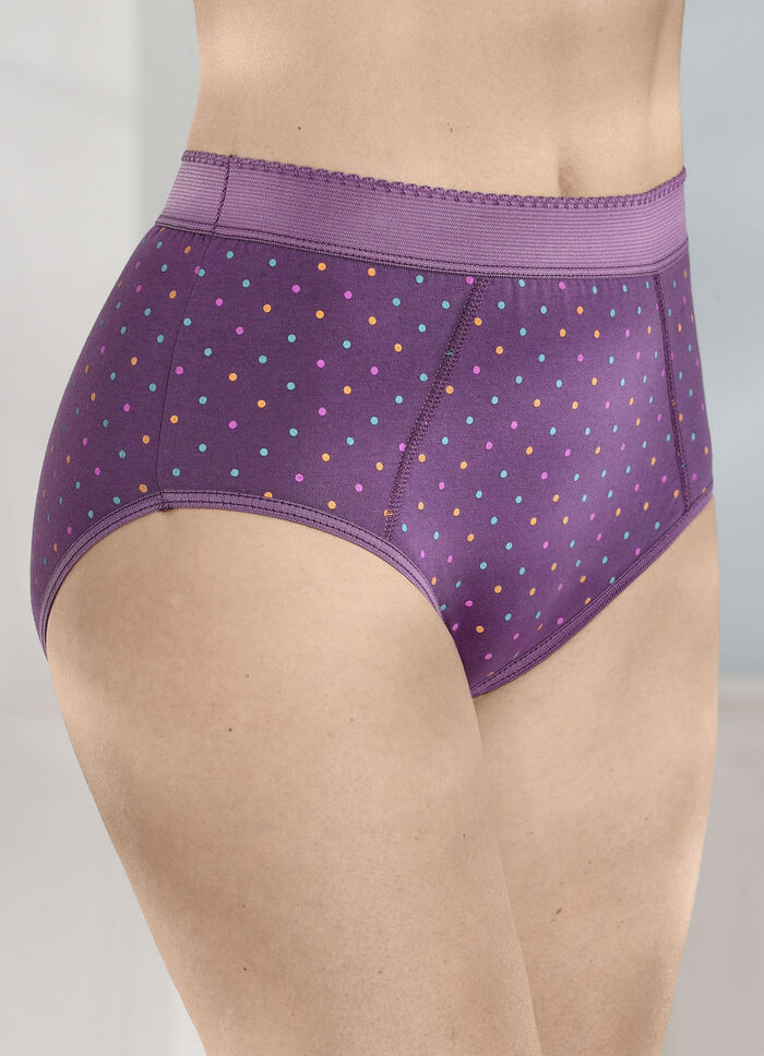 F&uuml;nferpack Formslips mit buntem Punktedessin 