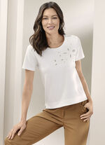 Shirt  mit edler Lochstickerei 