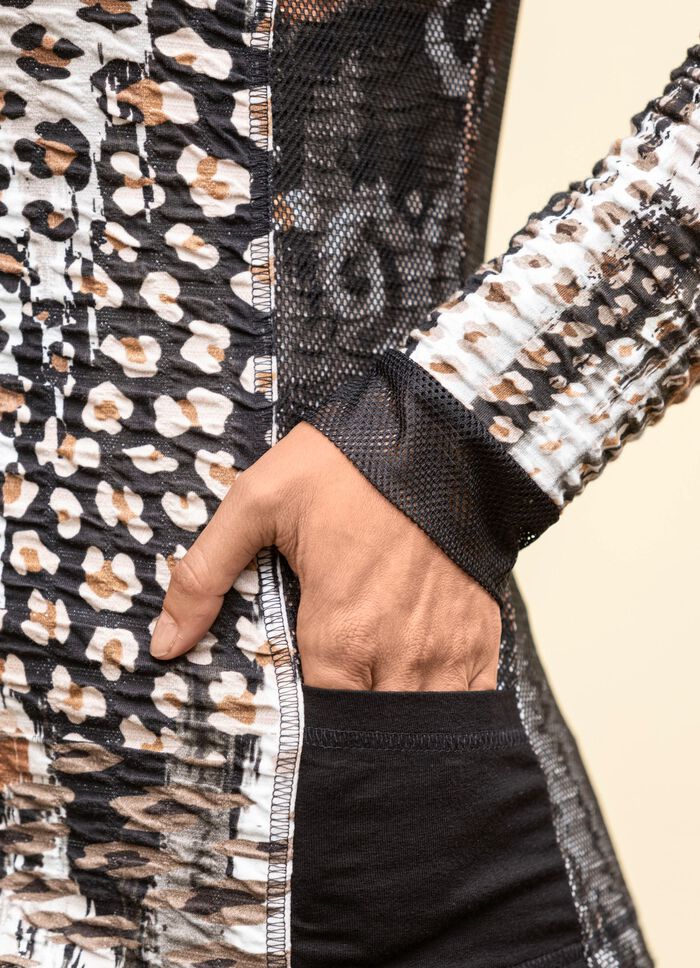 Blusenjacke mit Netztüll  